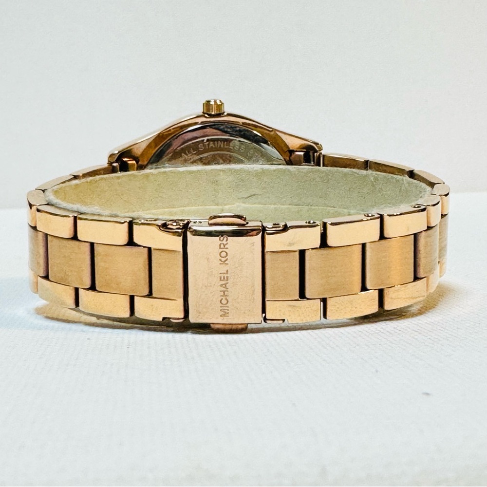 Michael Kors Colette Women's Rose Gold Stainless Bracelet Watch Crystals MK-6604 - Picture 7 of 14